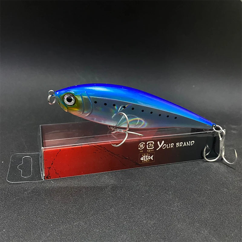 130mm 48g Pencil Fishing Lures Saltwater Trout Pesca Artificial Hard Twitchbait 3D Floating Wobblers for Twitch Fishing Supplies