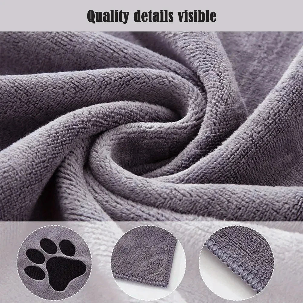35*75cm/50*100cm Microfiber Pet Bath Towel Embroidered Super.