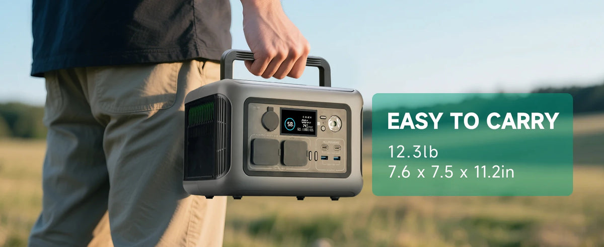 ALLPOWERS R600 Portable Powerstation 299wh LiFePO4 Battery with 600W AC Outlets for Outdoor