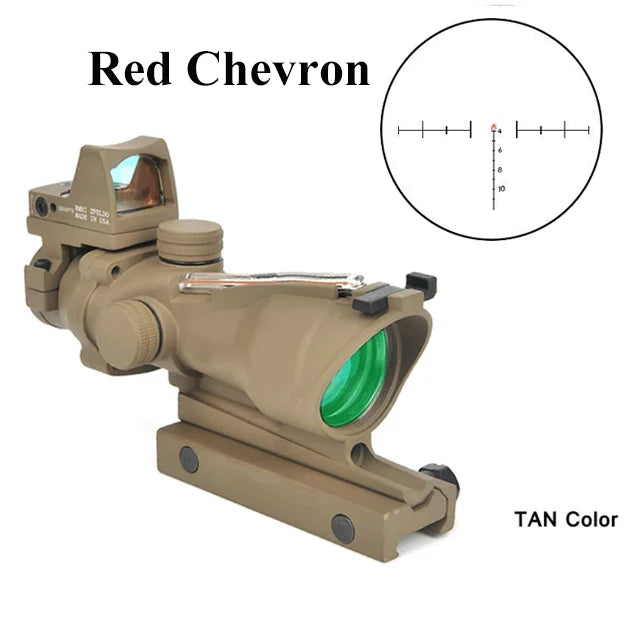 Adjustable 4x32 Red Dot 1x 4x Scope  Red Dot Tactical Scope 20mm Rail Scope for Hunting