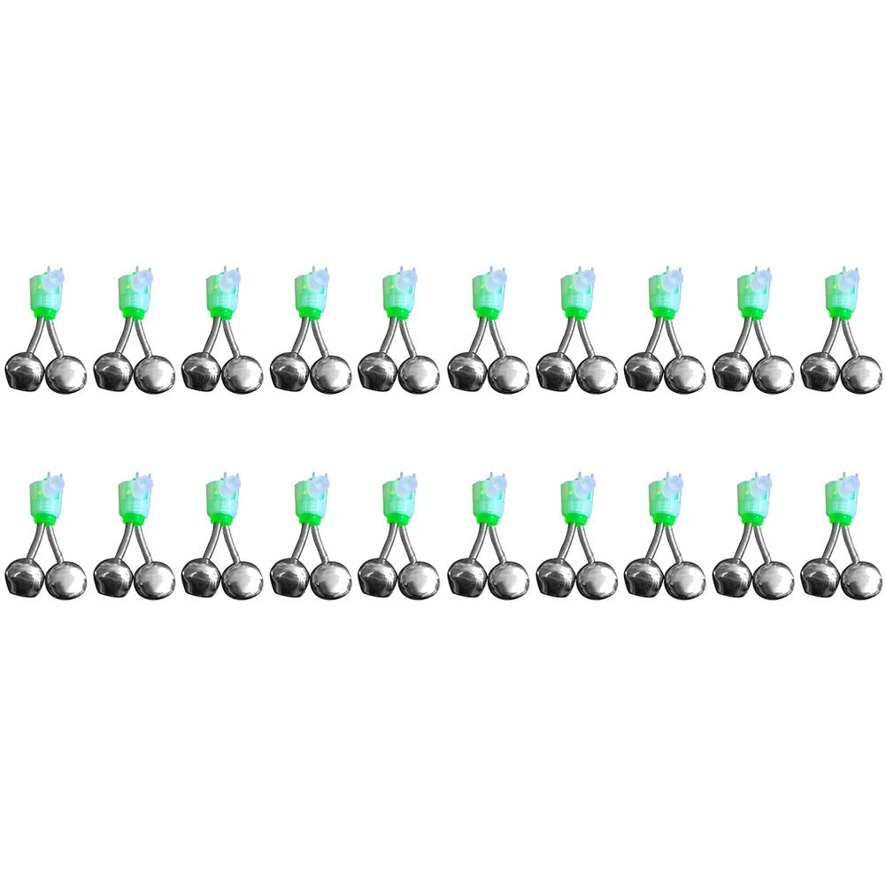 20-1PCS Fish Bite Alarm Twin Spiral Bells Fishing Indicator Bait Alarm.