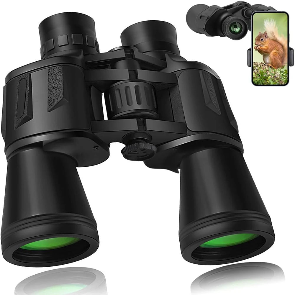 20x50 Binoculars for Adults with Smartphone Adapter & BAK4 Prism