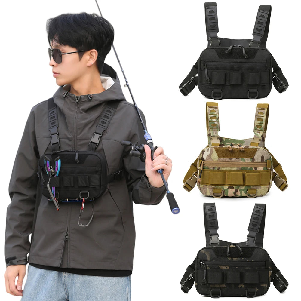 Fishing Tackle Bags Waist Fanny Pack Fishing Lures Line Box Utility Storage.