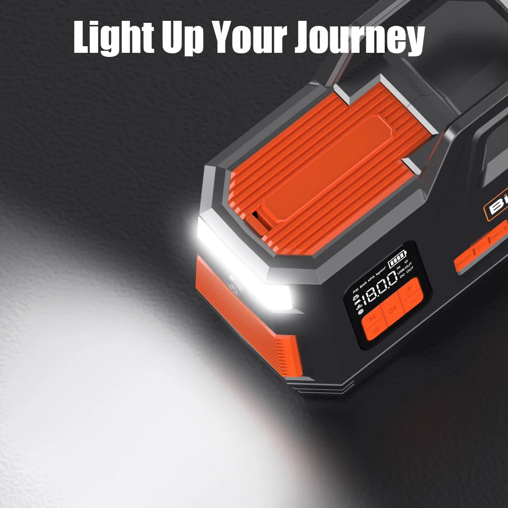 Car Jump Starter Air Pump 150PSI 26800mAh Peak Car Battery Booster Tire Air Compressor
