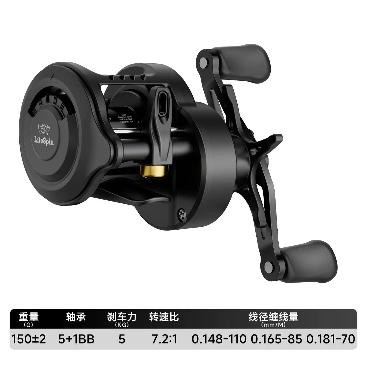 Hot Carbon Fiber Baitcasting Reel Ultra-Lightweight 5+1 Stainless Steel Bearings 7.2:1gear.