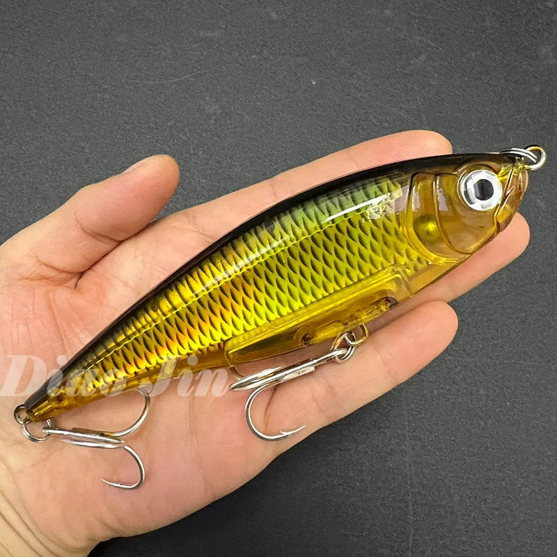 130mm 48g Pencil Fishing Lures Saltwater Trout Pesca Artificial Hard Twitchbait 3D Floating Wobblers for Twitch Fishing Supplies