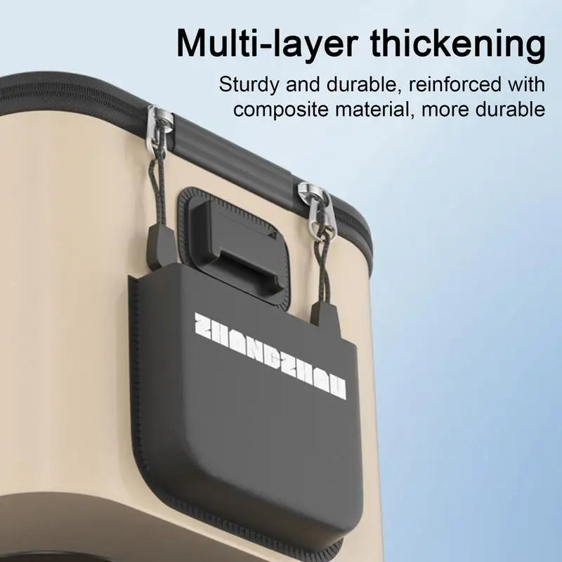 Folding Live Fish Bucket EVA Thickened Fishing Bucket Portable Water.