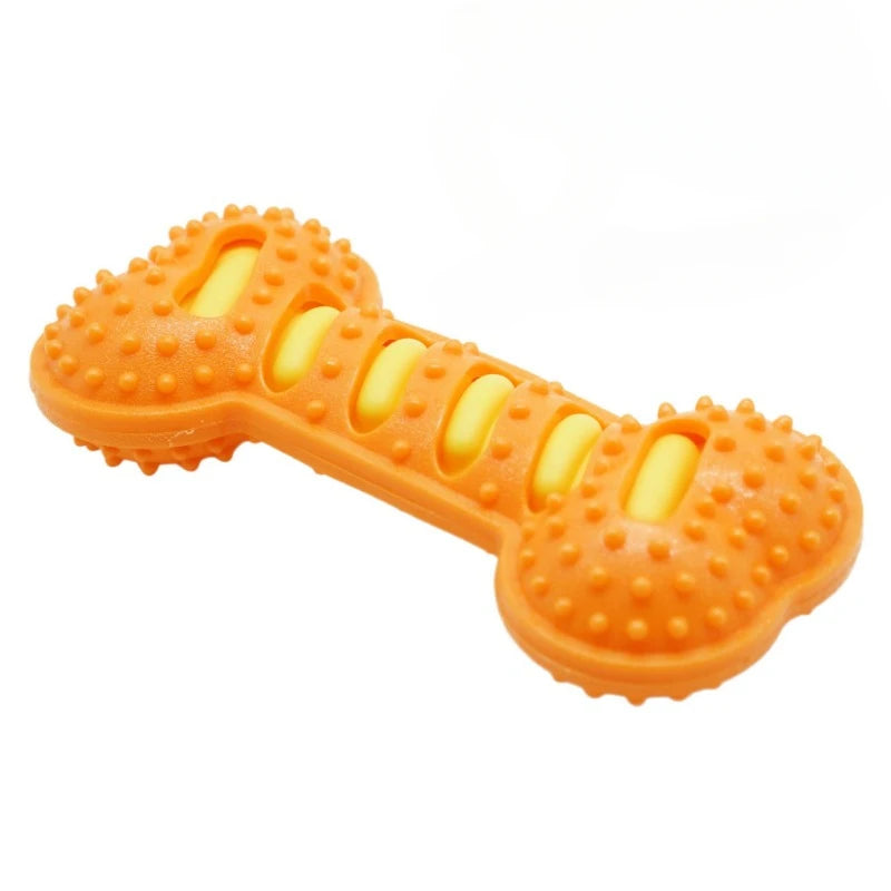 Pet Dog Chew Toy Teeth Cleaning Molar Stick Rubber Bone Toy Puppy Interactive Stick.