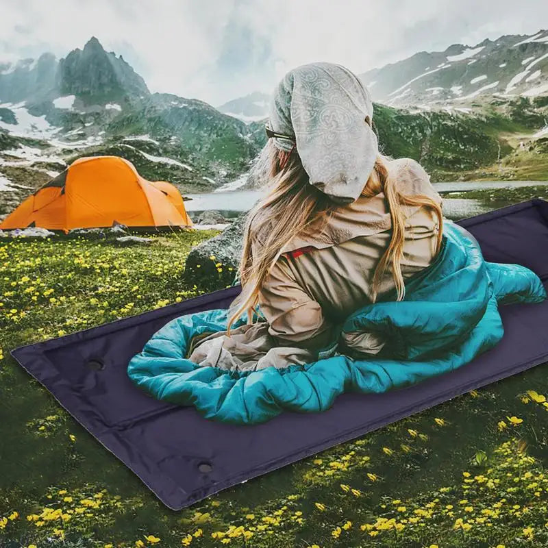 1-2 Person PVC Automatic Inflatable Mattress Camping Home Built-In Pump.