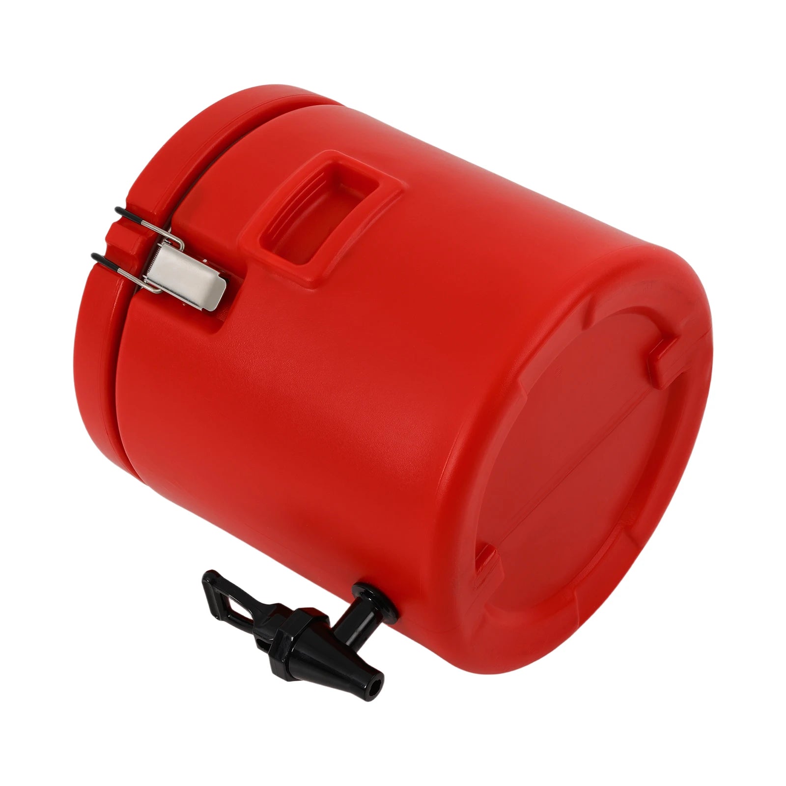 Red 10L 304 Stainless Steel Insulated Beverage Dispenser with Faucet, 8-12 Hours.