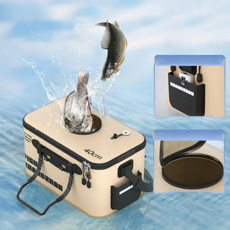 Baitium Fishing Backpack Tackle Bag With Rod Holders 40L Capacity With Cooler Rain.