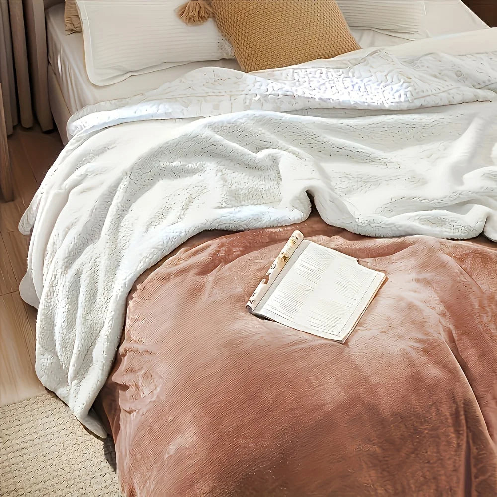 Sherpa Fleece Bed Blanket Twin Size Super Soft Fuzzy Plush Warm Cozy Fluffy Microfiber.
