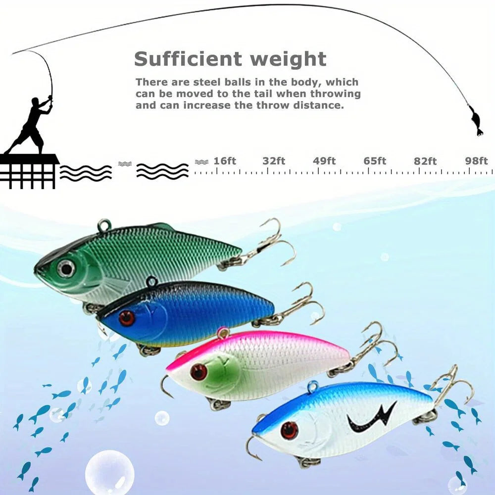 30pcs Fishing Lures Set – Crankbaits, Minnow Baits & Hooks.