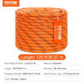 SucceBuy 120ft Dual-Weave Polyester Cord 3/8 1/2in 48-Strand Multi-Use Rope for Arborist.