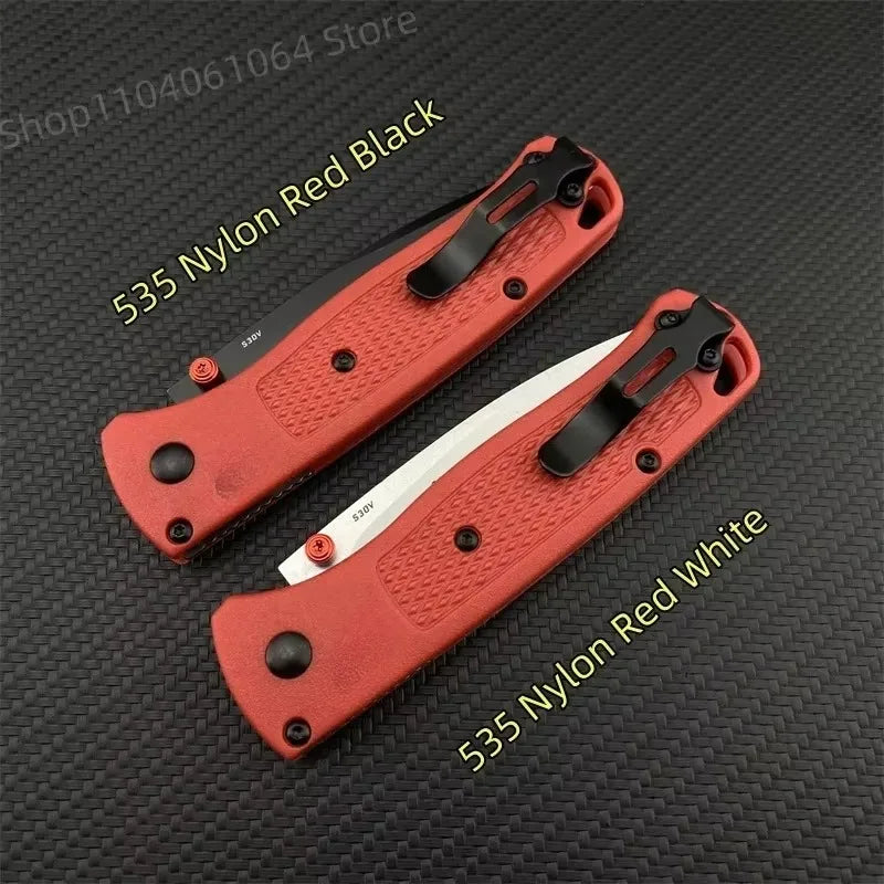BM 535 Bugout Multi EDC Folding Knife Grivory Handle Drop Point Ultra.