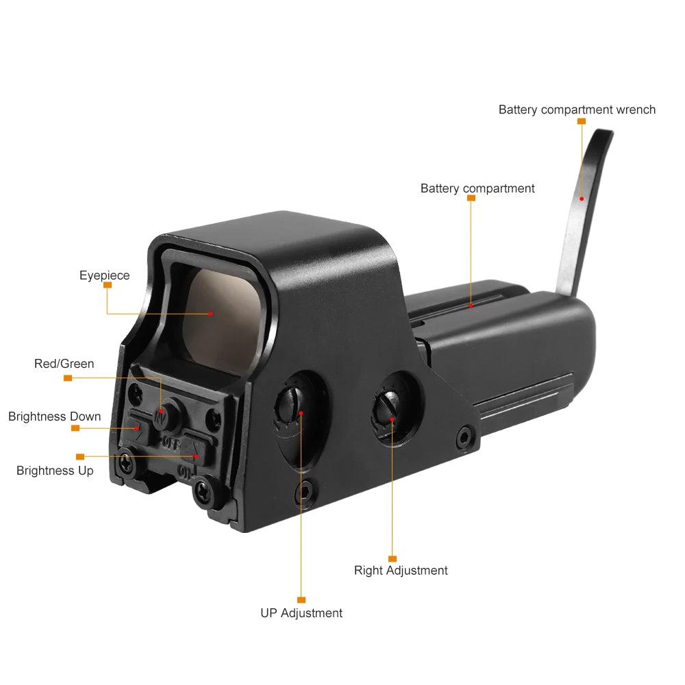 551 552 553 558 Red Green Dot Holographic Sight Scope Hunting.