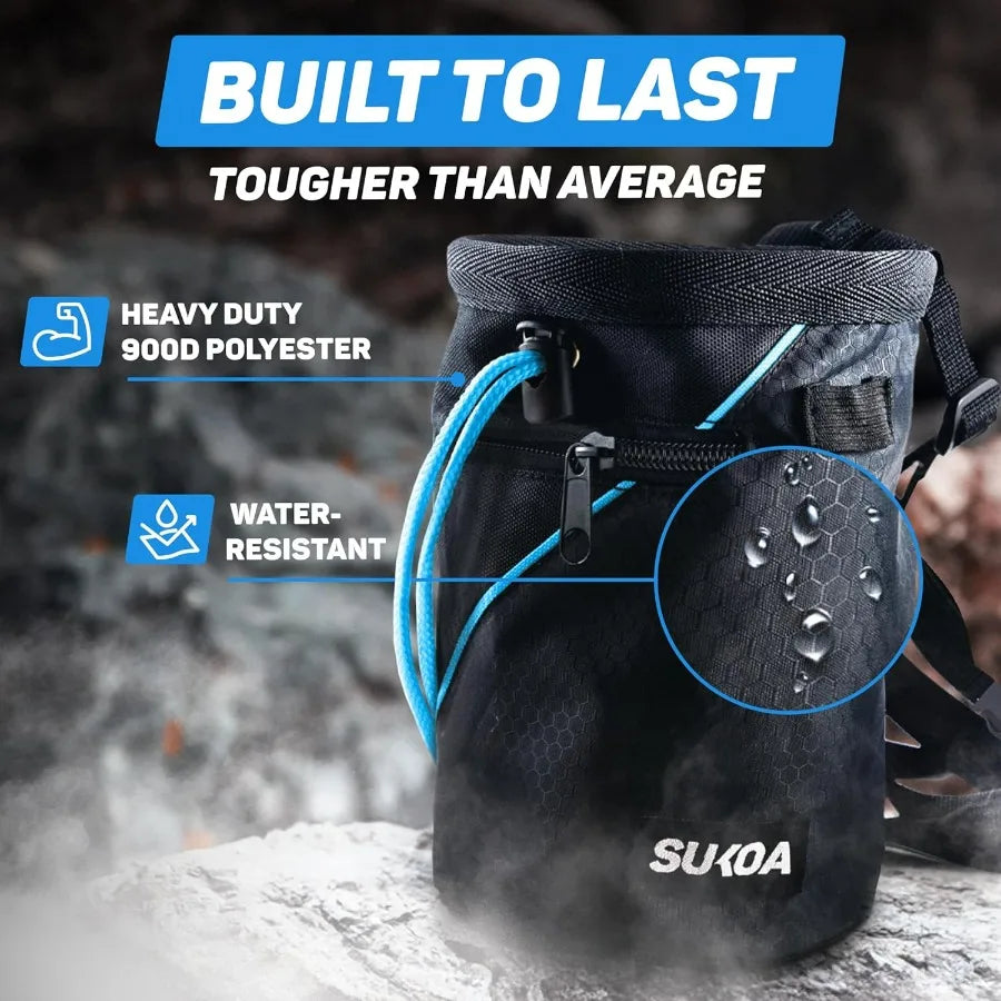 Rock Climbing Chalk Bag - Ideal for Bouldering and Wall Climbing