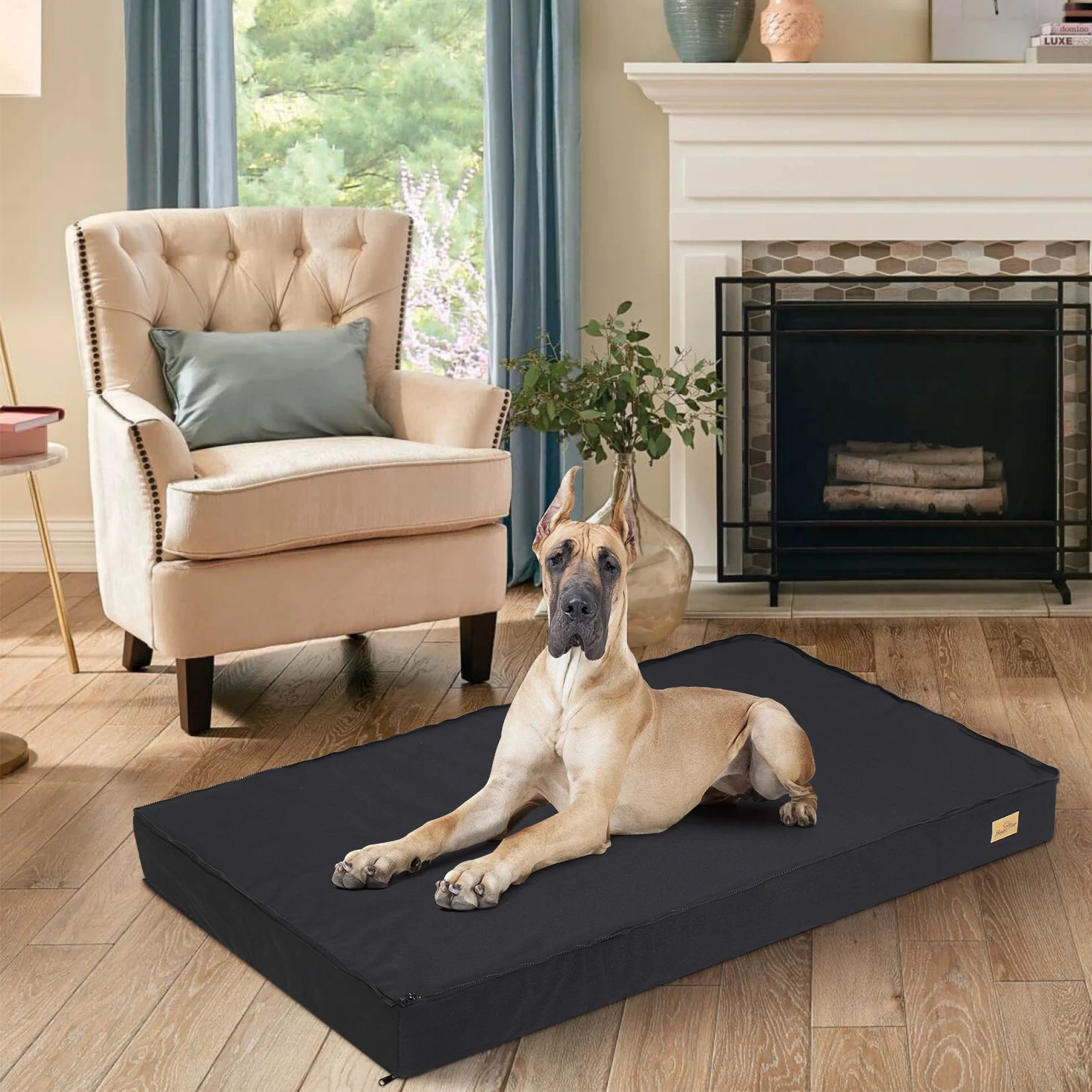 Orthopedic Dog Bed Mat – Washable Removable Cover | Anti-Slip Oxford Cloth | Sponge Foam