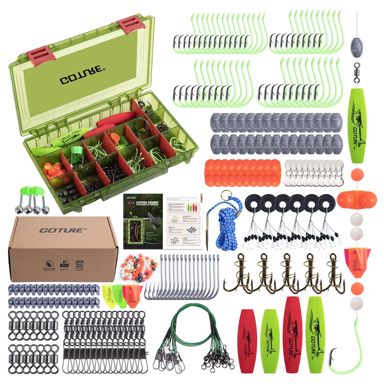 Goture Catfish Rig DIY Making Kit Bank Fishing Catfishing Tackle Catfish.