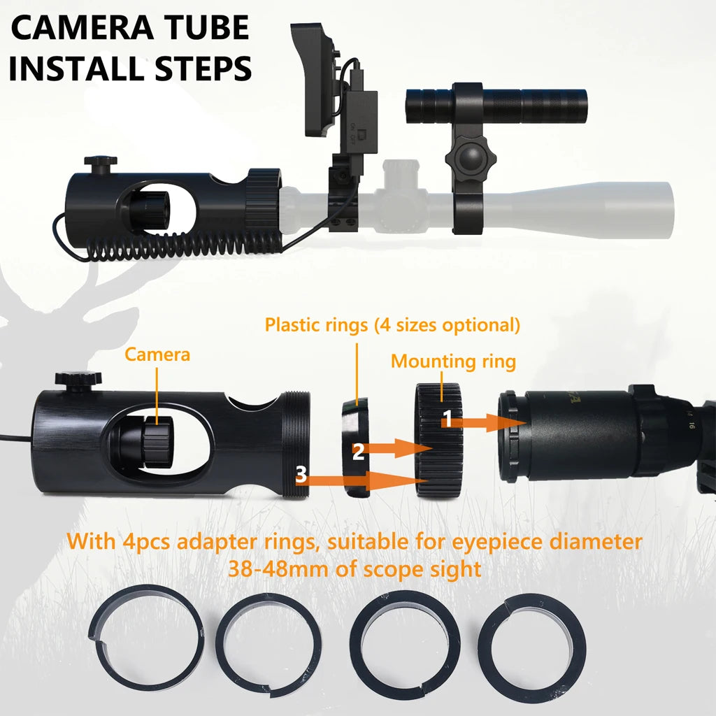 Digital Night Vision Riflescope - 850nm Infrared Scope with HD 720P Camera