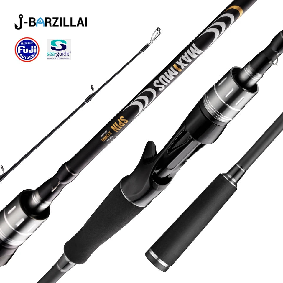 180cm/ 70.86inch Black and Golden Lure Rod - Multi-layer Carbon Wrapped, Foldable, Medium-fast Adjustment, Lightweight - Perfect