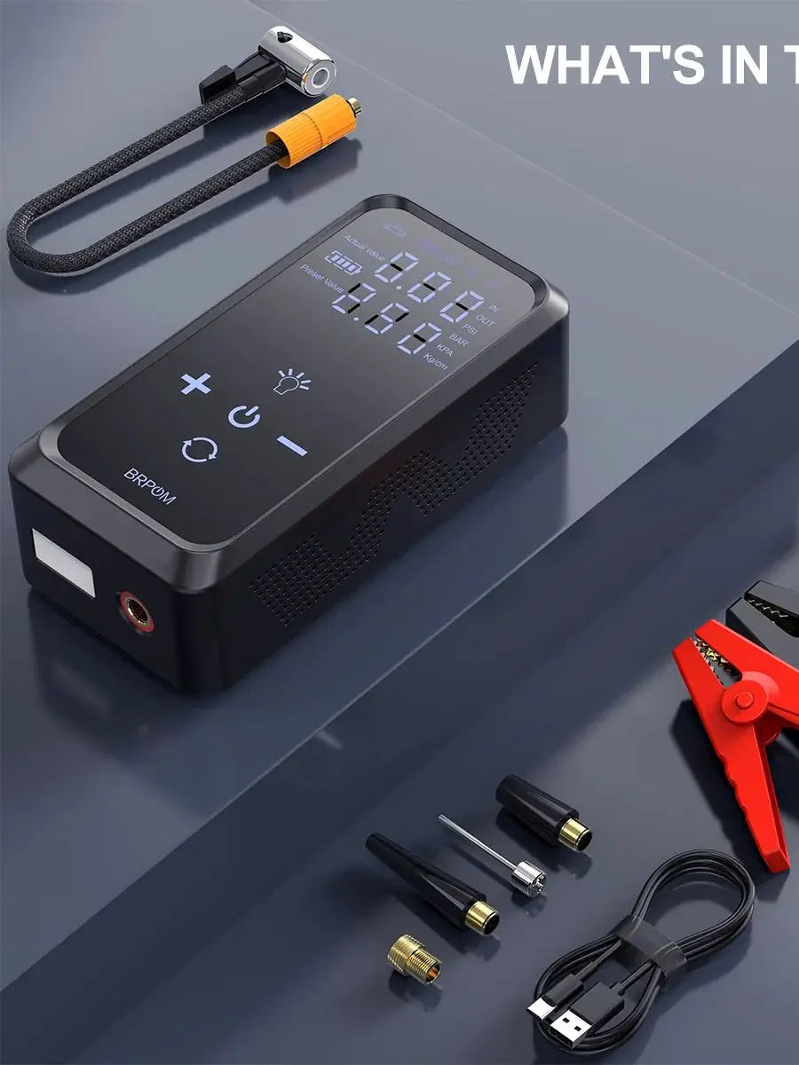 Car Jump Starter Air Pump 150PSI 26800mAh Peak Car Battery Booster Tire Air Compressor