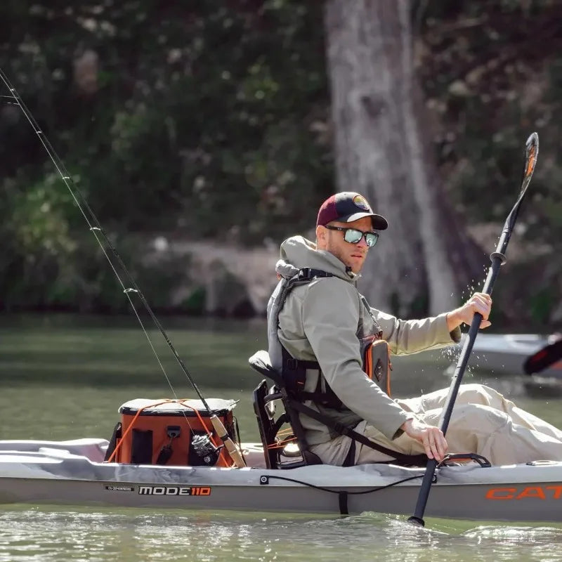 Catch Mode 110 Premium Angler Kayak - Fishing Kayak with Lawnchair - 10.5 ft