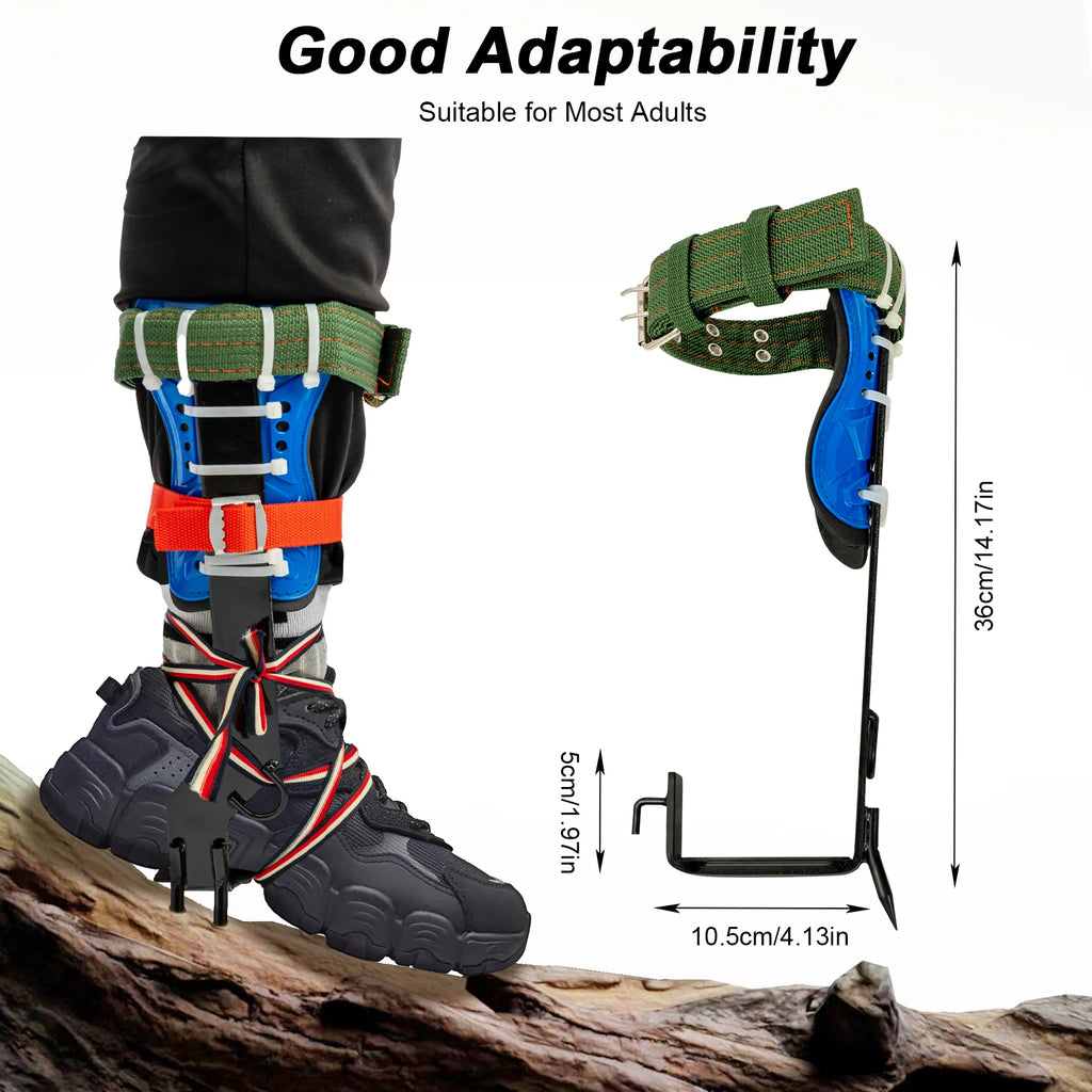 1 Set Portable Tree Climbing Spike Set with Safety Belt Practical Climbing Tree Spikes.