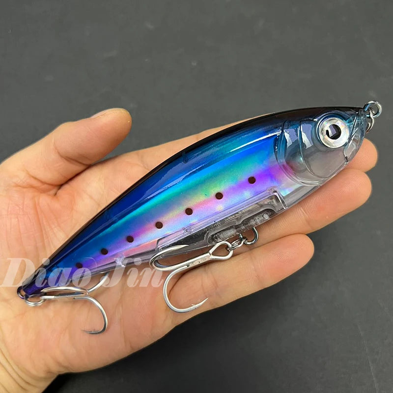 130mm 48g Pencil Fishing Lures Saltwater Trout Pesca Artificial Hard Twitchbait 3D Floating Wobblers for Twitch Fishing Supplies