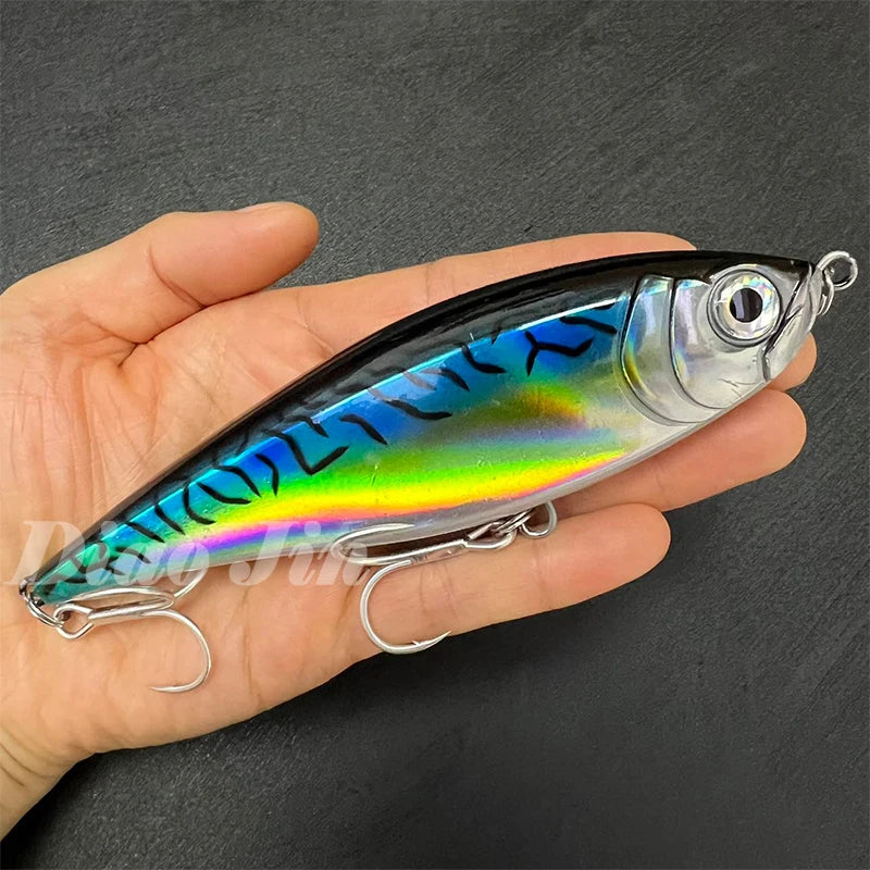 130mm 48g Pencil Fishing Lures Saltwater Trout Pesca Artificial Hard Twitchbait 3D Floating Wobblers for Twitch Fishing Supplies