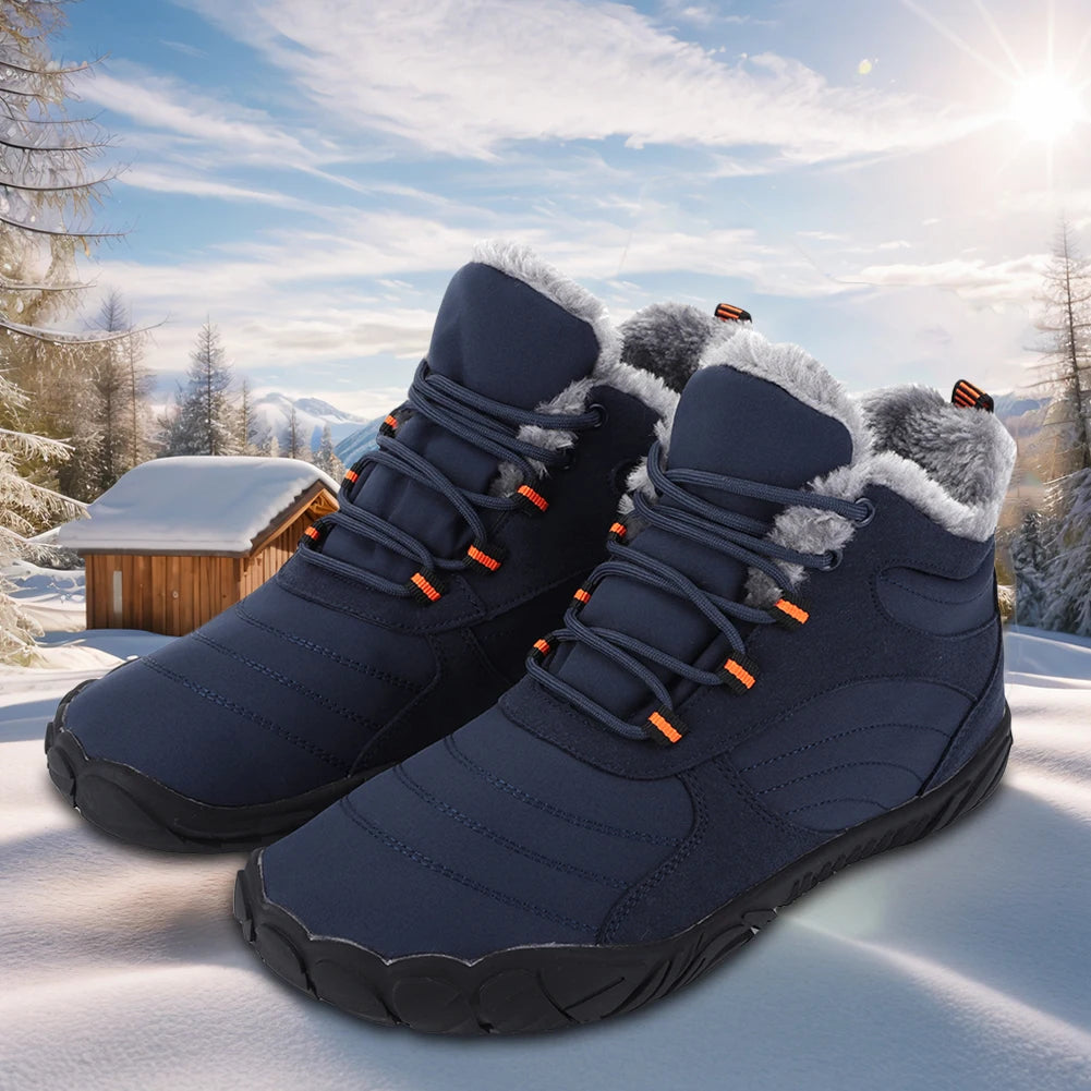 Winter Plush Boots Wide Toe Box Barefoot Shoes Non Slip Outdoor.