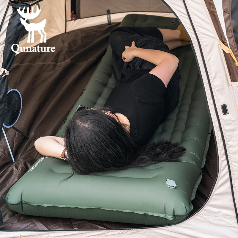 Qunature Local Shipping Camping Inflatable Mattress Sleeping Pad Ultralight.