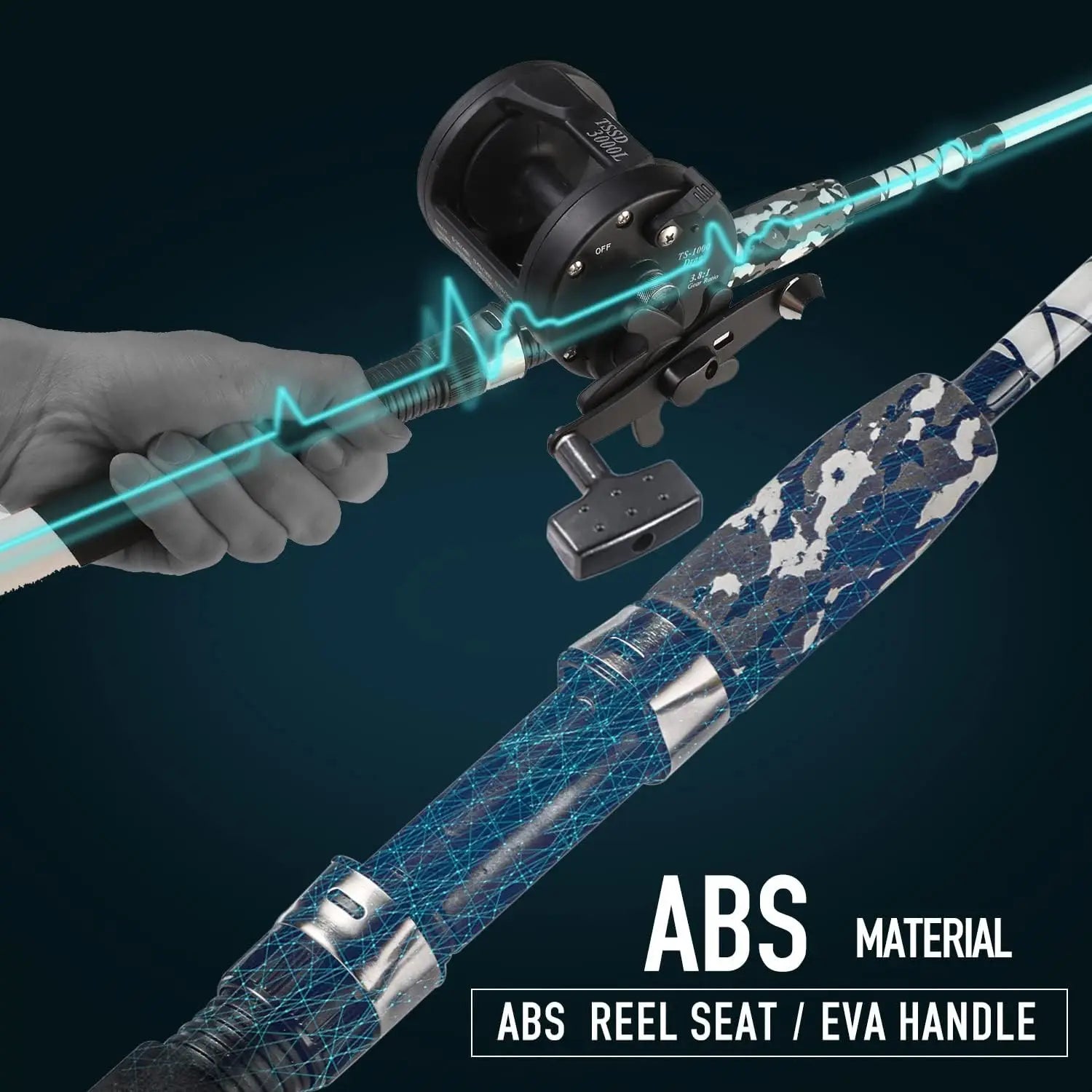 Medium Heavy Fishing Rod and Reel Combo - Catfish Angling Set