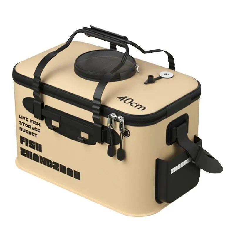 Folding Live Fish Bucket EVA Thickened Fishing Bucket Portable Water.