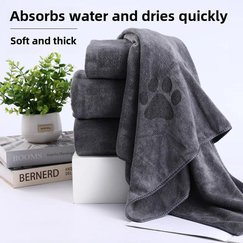 1Pc Pet Towel Soft, Thickened and Quick-drying Small Large Dog Cat Bath Towel Absorbs Water.