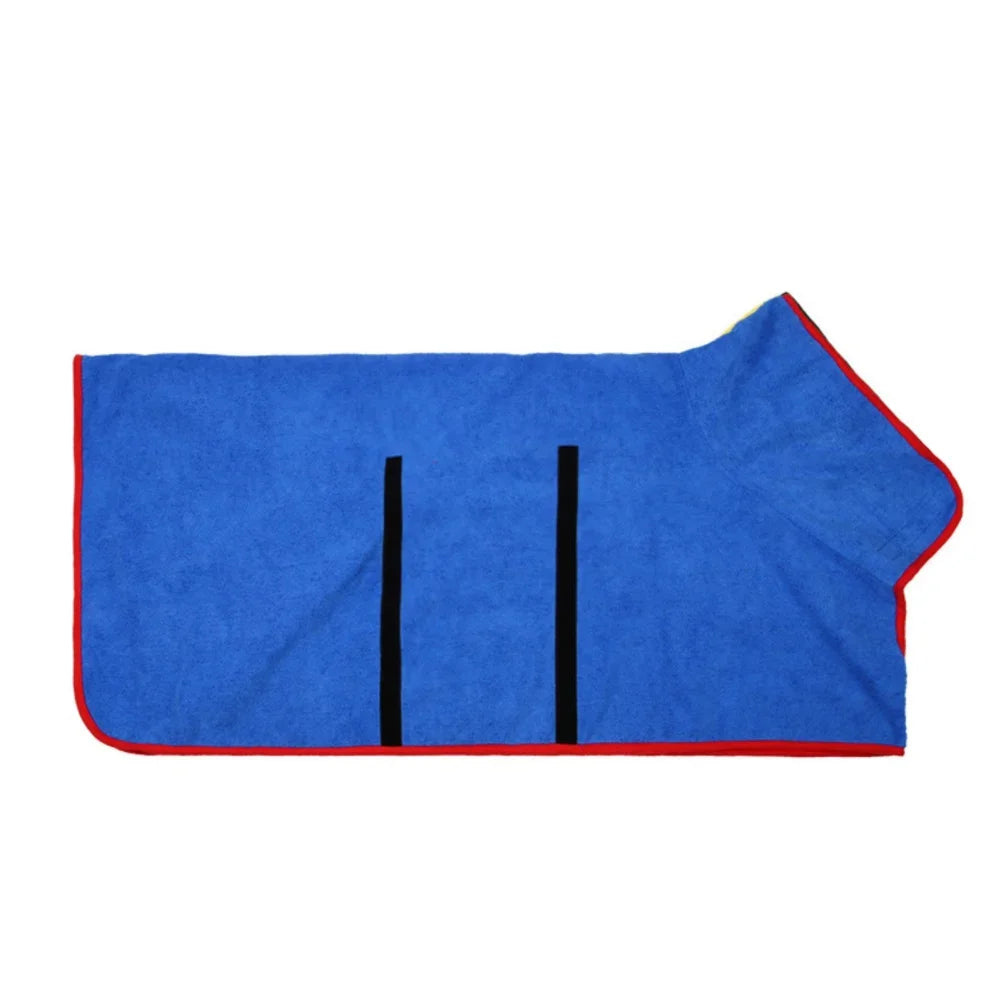 Dog Bathrobe Bath Towel Robe Absorbent Soft Towel for Large Medium Small Dog.