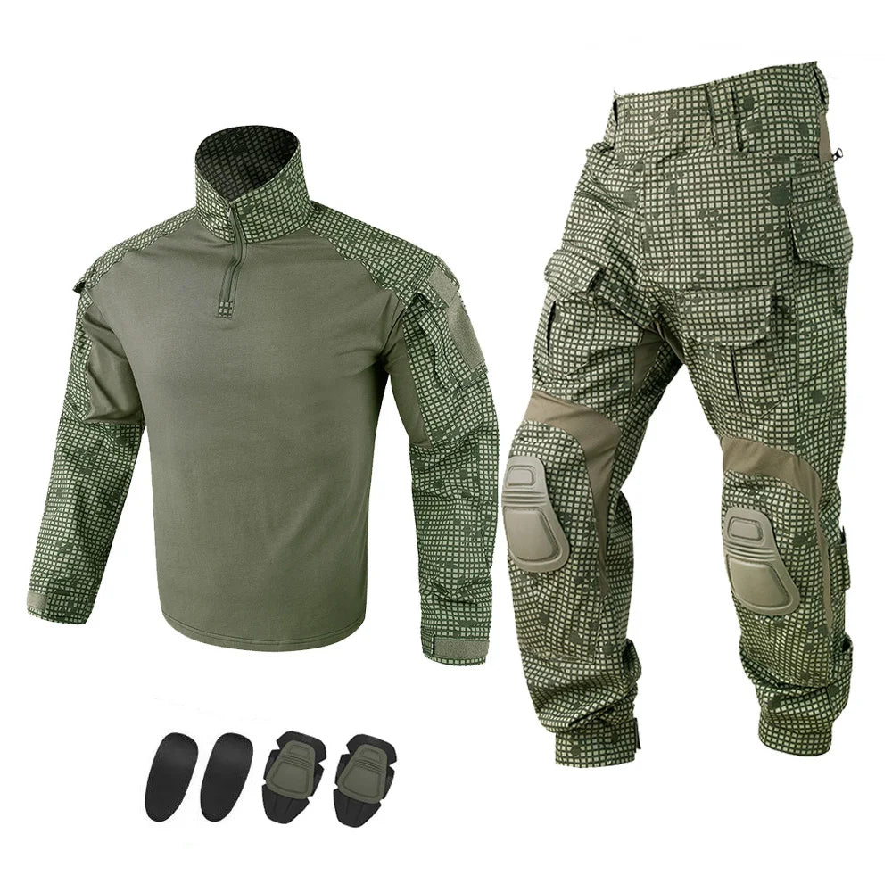 KRYDEX Camouflage Shirt & Pants Kit Outdoor Uniform