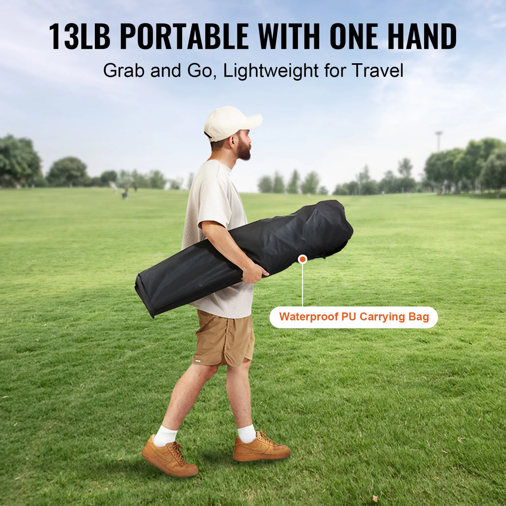 Portable Camping Chair with Lumbar Support - Heavy-Duty Folding Quad Chair