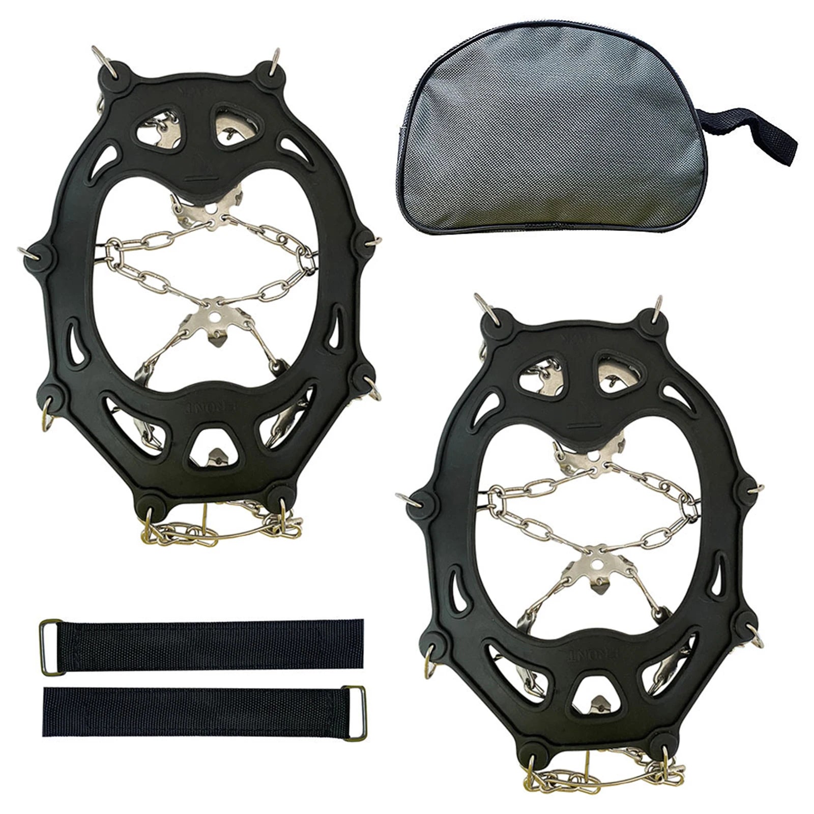 1/2Pair 19 Teeth Snow Spikes Crampons Anti Slip Ice Gripper.