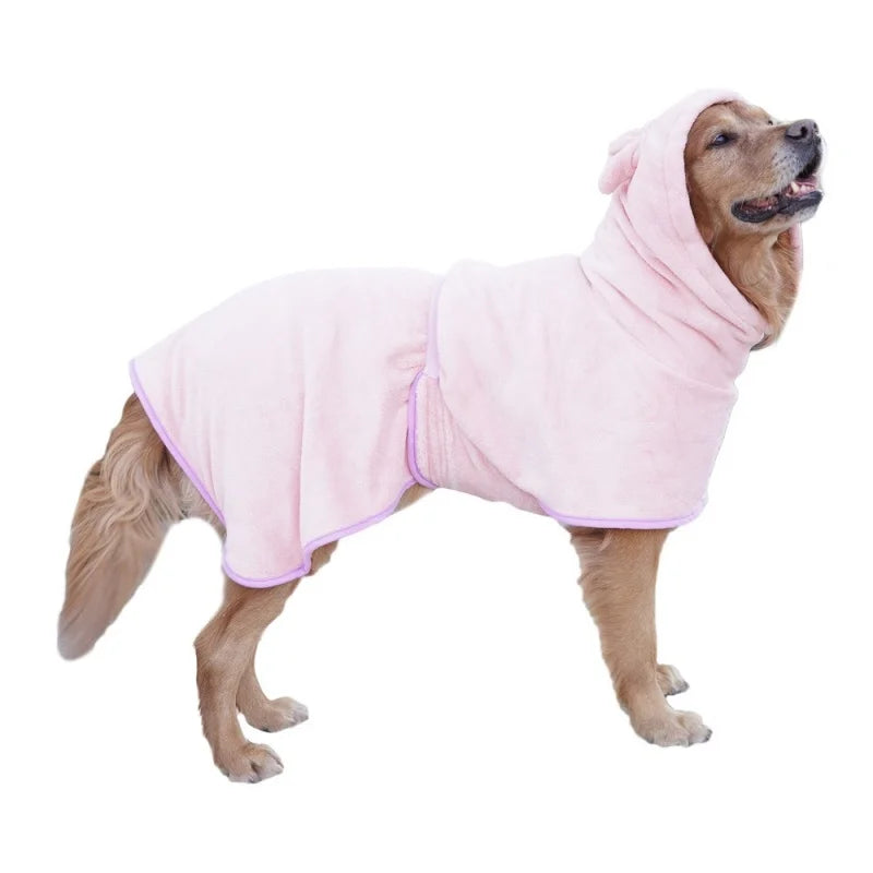 Dog Bathrobe Super Absorbent Pet Towel Bathrobe Bath Towels Quick-Drying Microfiber.