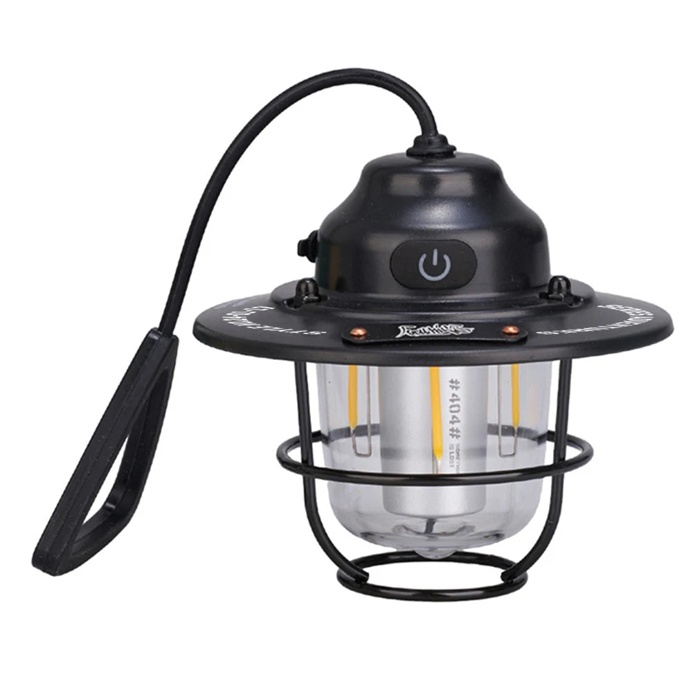LED Camping Lantern Dimming Emergency Lamp Type C Charging Retro Camping.
