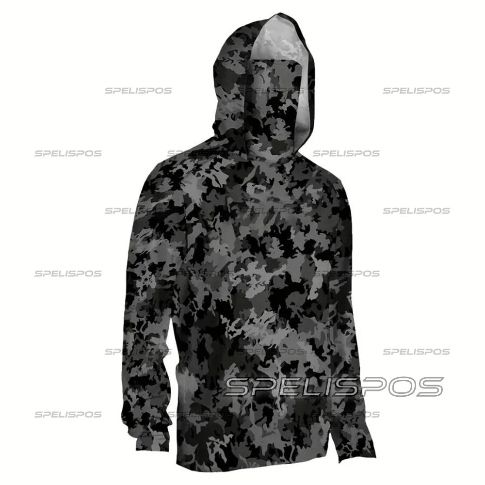 Fishing Hoodie Sailing Shirt Men Long Sleeve Sun Protection Hunting Jersey Camisa.