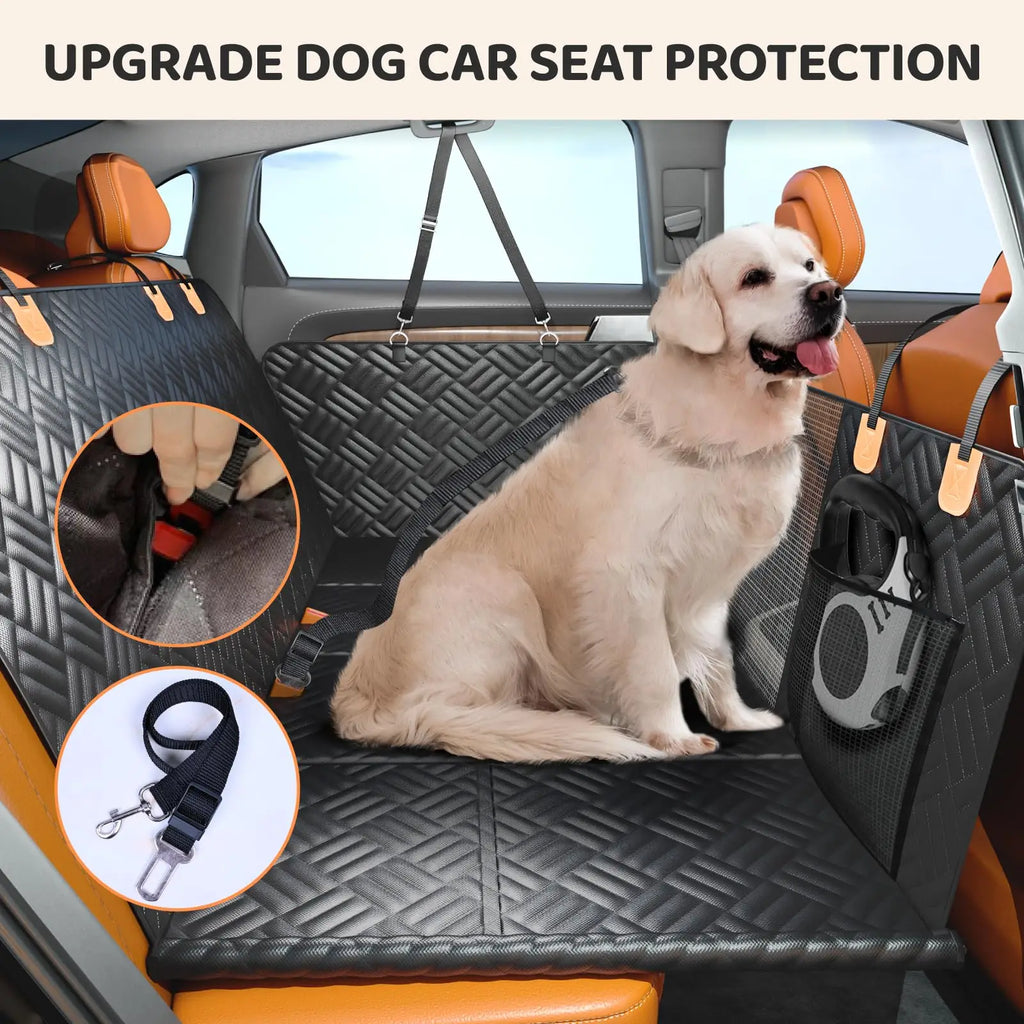Car Rear Seat Dog Seat Cover, Hard Bottom Rear Seat Extender.