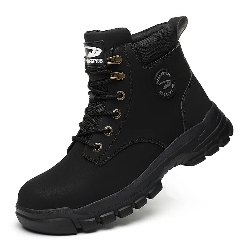 Safety Shoes Steel Toe Boots for Men Adjustable Soft Work Sneakers.
