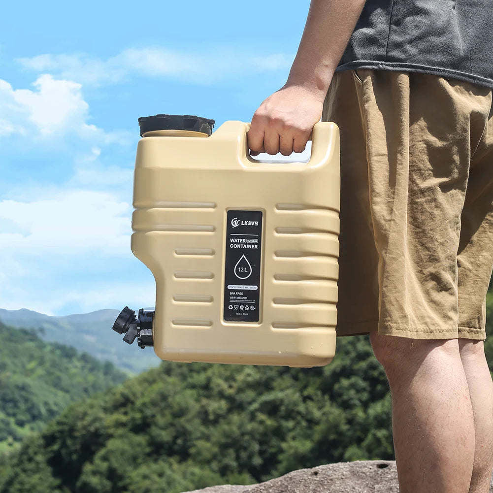 10/11/12L Drinking Water Container with Spigot Leakproof Camping Water.