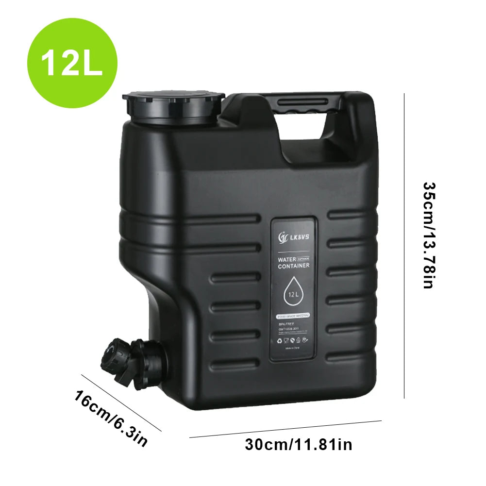 10/11/12L Drinking Water Container with Spigot Leakproof Camping Water.