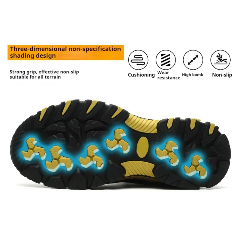 Widen Safety Boots Men Work Indestructible Shoes Climbing.