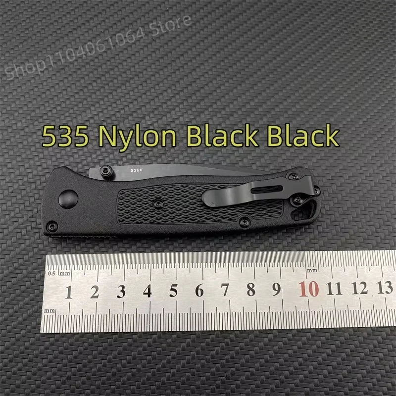 BM 535 Bugout Multi EDC Folding Knife Grivory Handle Drop Point Ultra.