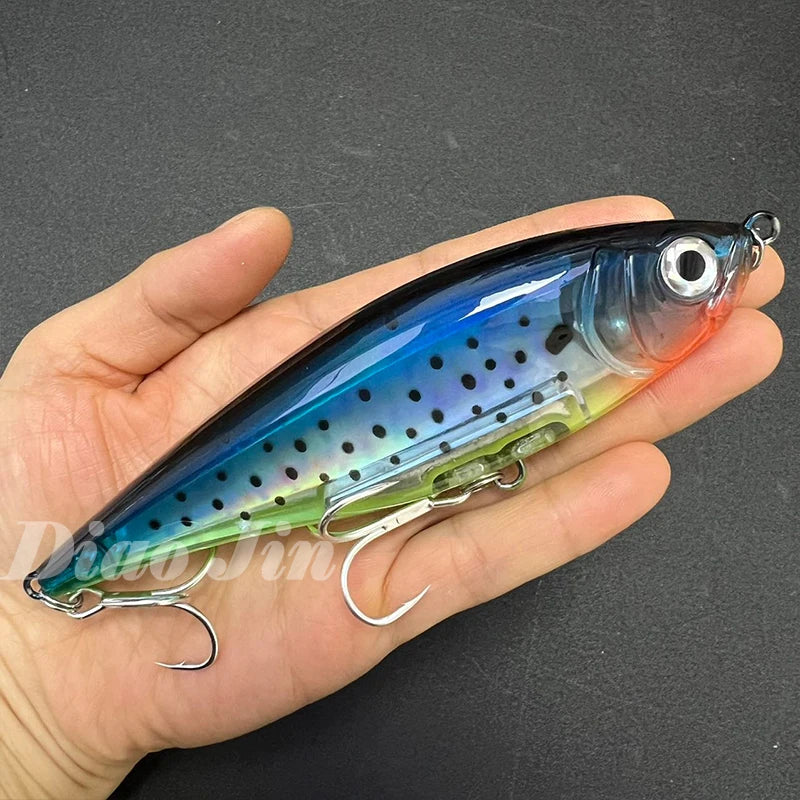 130mm 48g Pencil Fishing Lures Saltwater Trout Pesca Artificial Hard Twitchbait 3D Floating Wobblers for Twitch Fishing Supplies