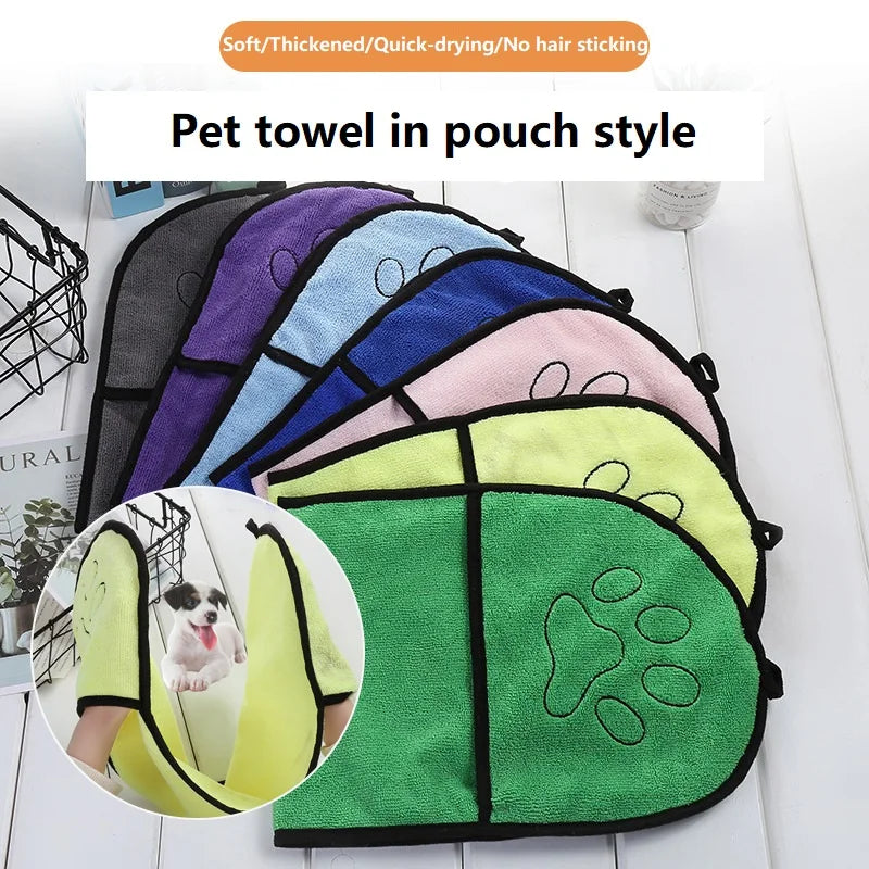Bath Supplies Pet Bath Towel Quick-Drying Absorbent Microfiber Big.